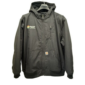 Carhartt Jacket Mens 3XL Reg Quick Duck Black 101493 Insulated Woodward Hoodie